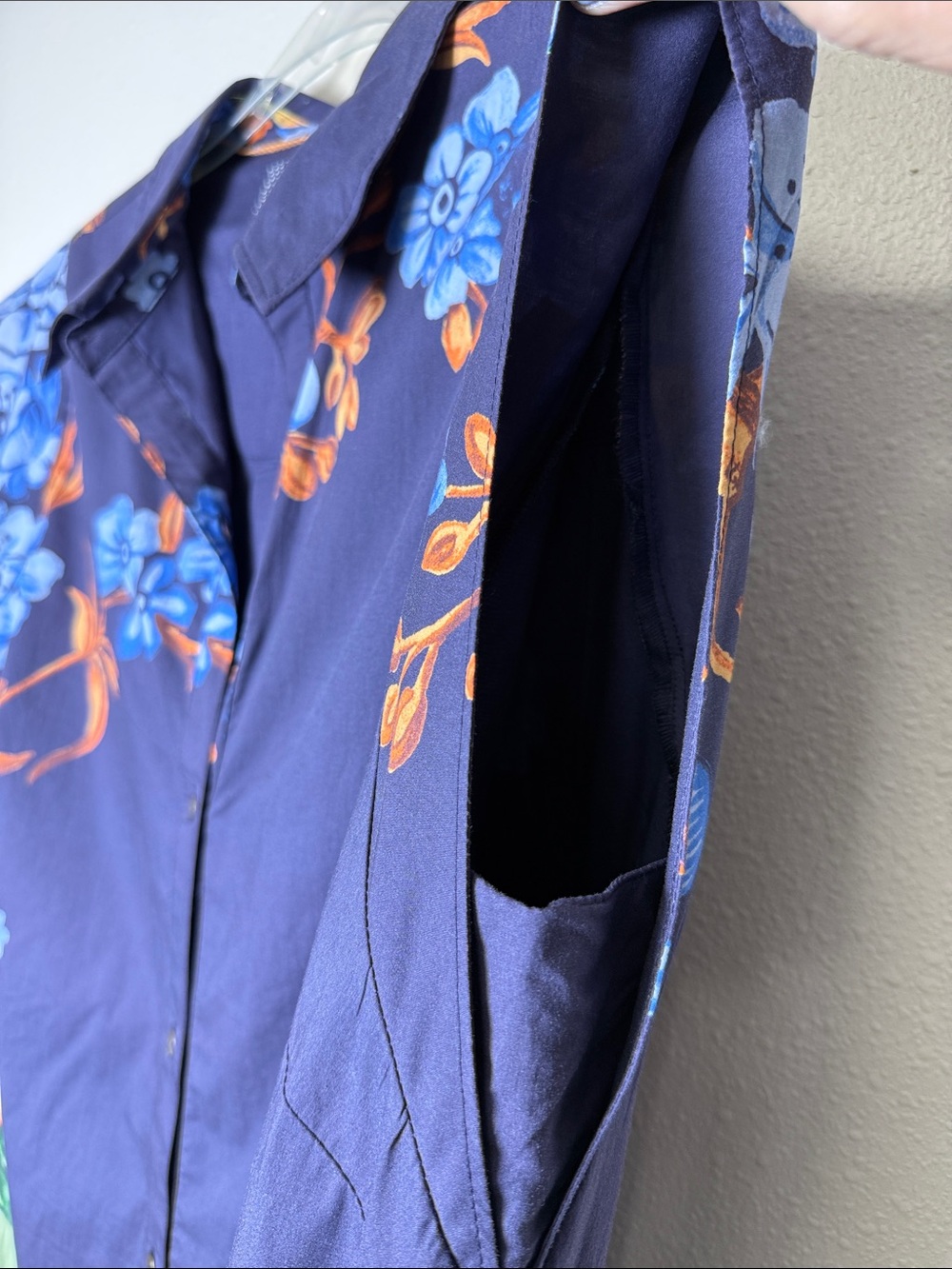 Anthropologie Maeve The Lillian Button Up Midi Dress 1X Blue Bird Parrot Print - Picture 9 of 17
